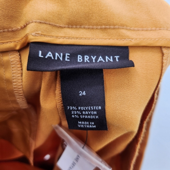 Lane Bryant The Perfect Drape Wide Leg Pant Womens Size 24 High Rise Marigold - Picture 8 of 9